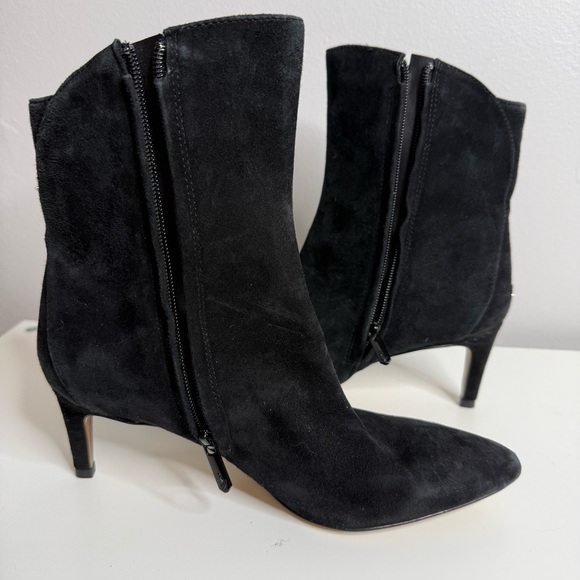 Sam Edelman Usha Pointed Toe Black Suede Booties Size 7 NEW - Picture 5 of 10